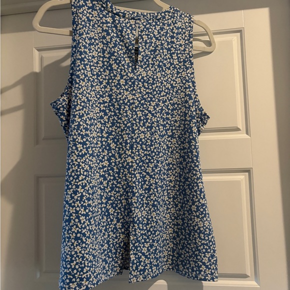 CHAUS NY Blue and White Floral Women's Top - Picture 5 of 7